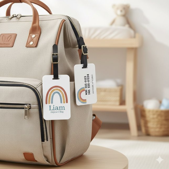 Bagage Étiquette personnalisée pour sac à langer bohème a (Créateur téléchargé)