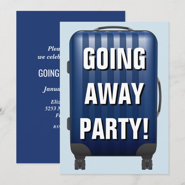 Bagages bleus| Adieu| Invitation de la fête forain (Devant / Derrière)