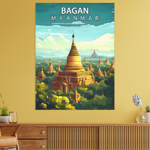 Bagan, Myanmar: Ein zeitloser Teppich Leinwanddruck