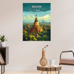 Bagan, Myanmar: Ein zeitloses Band Poster