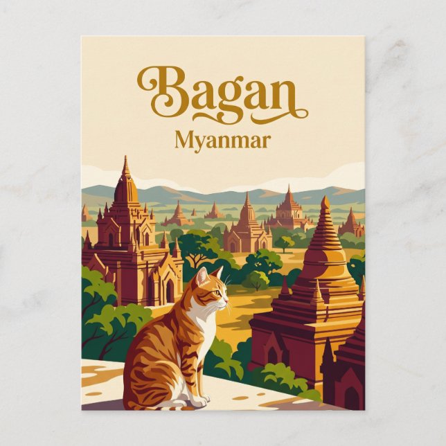Bagan Myanmar Postkarte (Vorderseite)