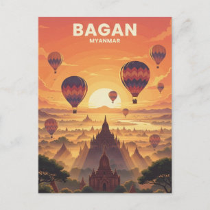 Bagan Myanmar Reise Postkarte
