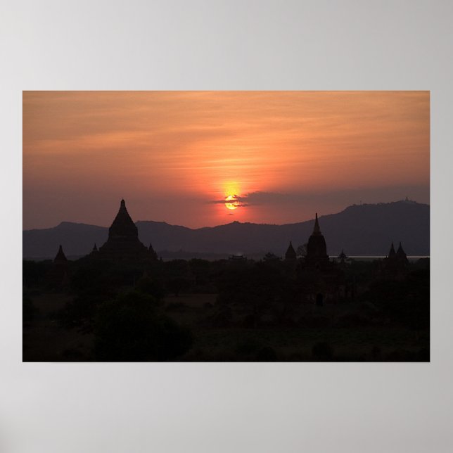 Bagan Sunset Poster (Vorne)