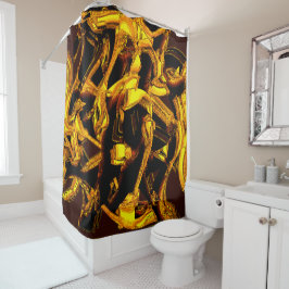 Bagasse oder getrocknete Mandarine Duschvorhang