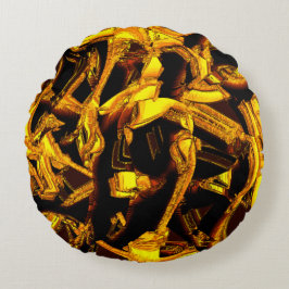 Bagasse oder getrocknete Mandarine Rundes Kissen