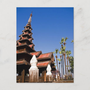 Bagaya Kyaung Kloster Postcard Postkarte