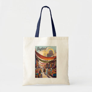 Bagdad Irak Illustration Reise Kunst Vintage Tragetasche