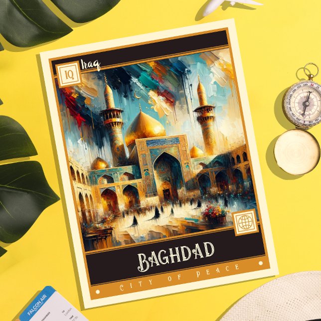 Bagdad, Irak | Vintage Malerei Postkarte (Von Creator hochgeladen)