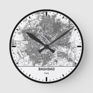 Bagdad Uhr Stadt Linien Kunst