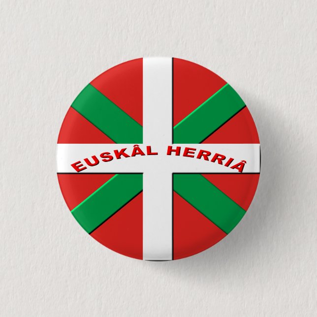 bagde Fahne das Baskenland Button (Vorderseite)
