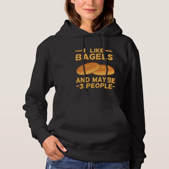 Bagel Breakfast New York Snacks Healthy Sandwich Hoodie (Vorderseite)