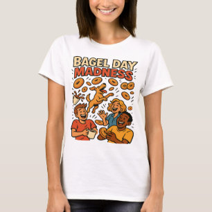 Bagel Day Madness Funny Retro Art T-Shirt