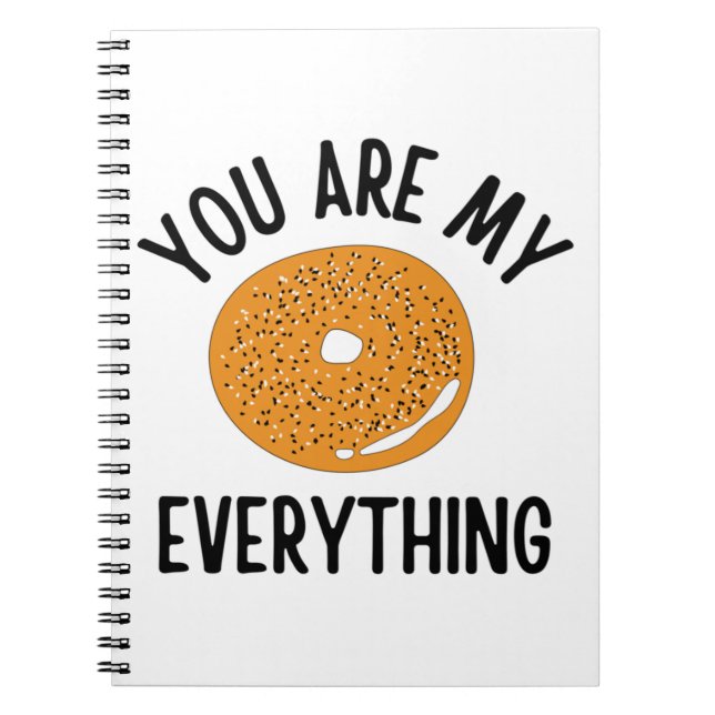 Bagel du bist mein alles Funny Notizblock (Vorderseite)