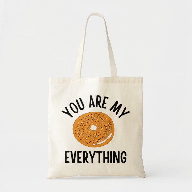 Bagel du bist mein alles Funny Tragetasche (Vorne)