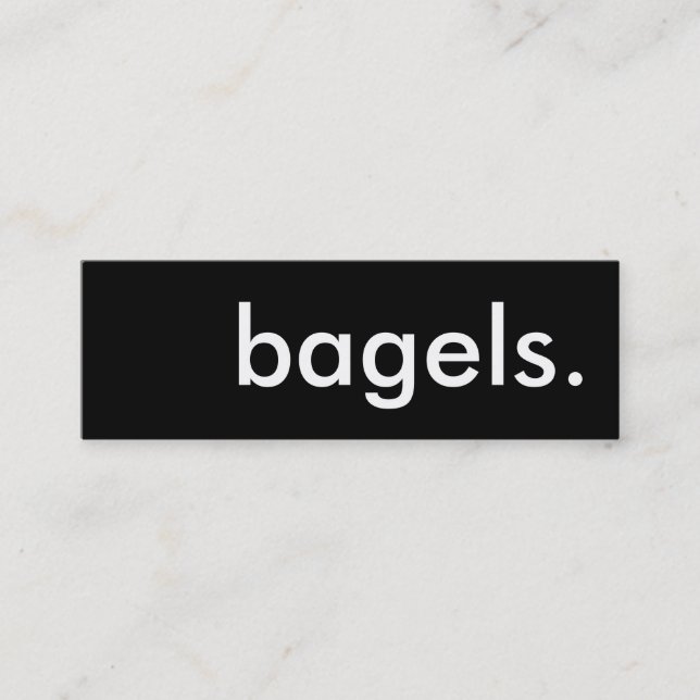 Bagel. LoyalitätsLochkarte Treuekarte (Vorderseite)