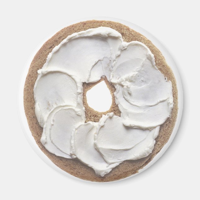 Bagel mit Cremekäse Magnet (Vorne)