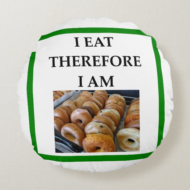 Bagel Rundes Kissen (Vorderseite)