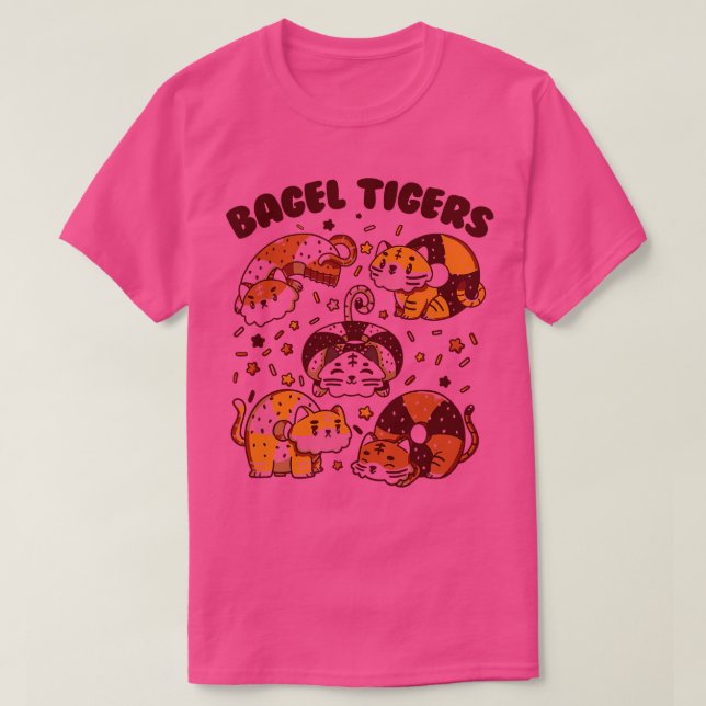 Bagel Tigers Frühstück Tiere von Tobe Fonseca T-Shirt (Design vorne)