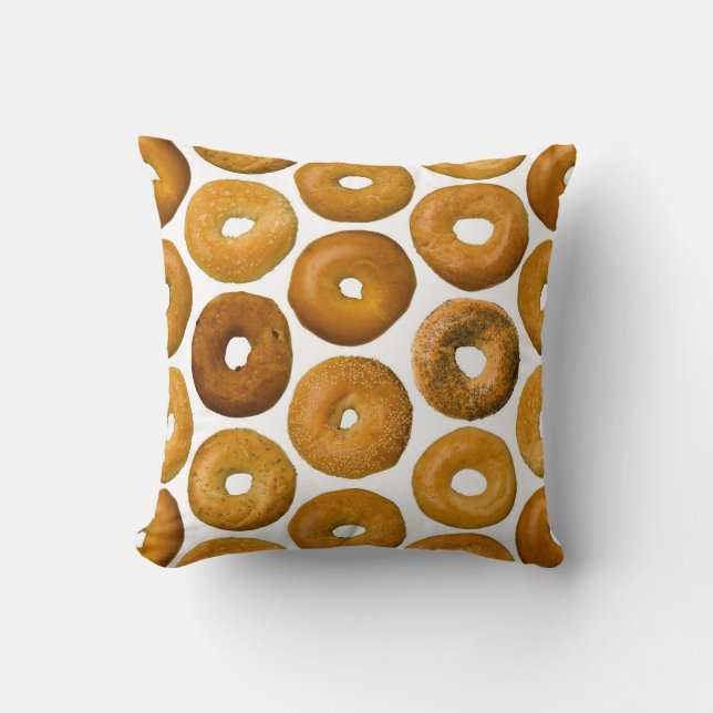 Bagel-Wurfs-Kissen Kissen (Vorderseite)