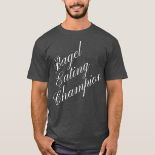 Bagels essen Champion konkurrierende Nahrungskiste T-Shirt