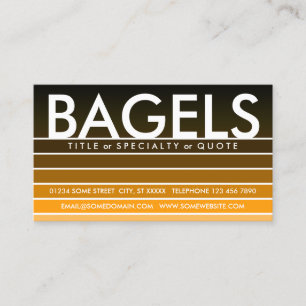 BAGELS orange Farbswatch Visitenkarte