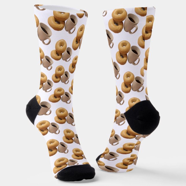Bagels und Kaffee Socken (Gewinkelt)