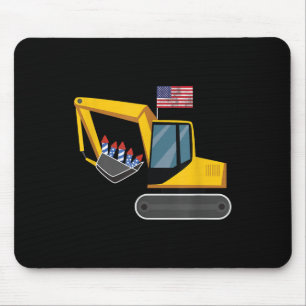 Bagger 4. Juli Unabhängigkeitstag schwere Ausrüstu Mousepad