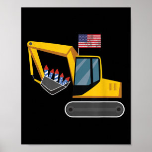 Bagger 4. Juli Unabhängigkeitstag schwere Ausrüstu Poster