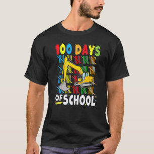 Bagger Bau 100 Tage Schule Lehrer T-Shirt