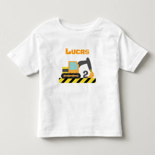 Bagger Bau Fahrzeug für 2 Jahre alte Kleinkind T-shirt