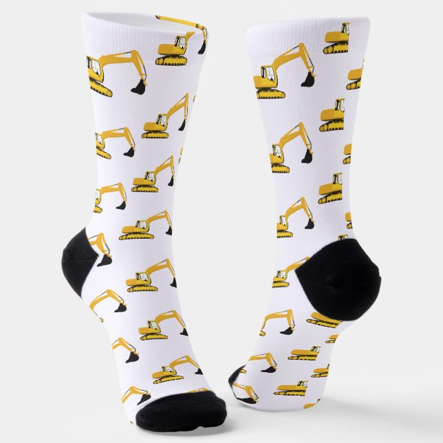 Bagger Bauwagen Socken (Gewinkelt)