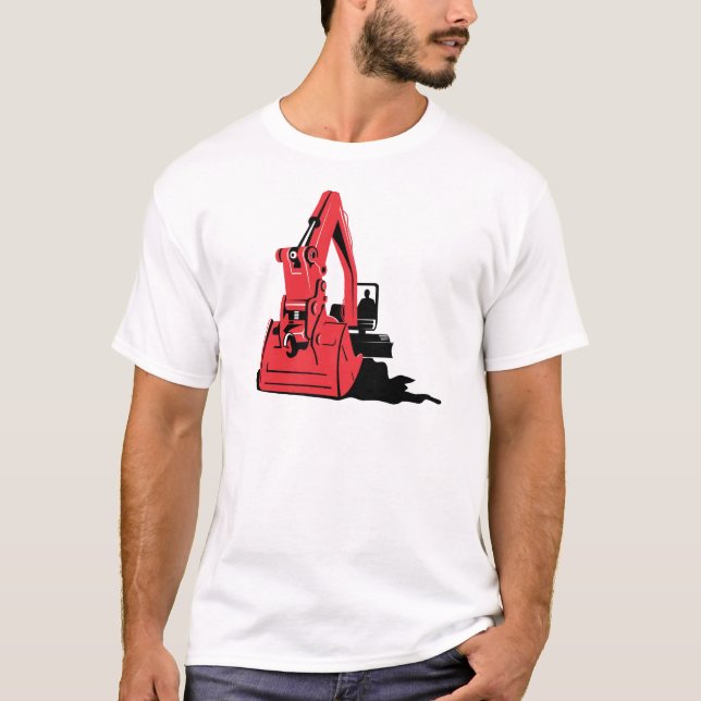 Bagger des mechanischen Gräbers T-Shirt (Vorderseite)