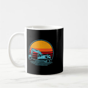 Bagger Ex Retro Sonnenuntergang ästhetische grafis Kaffeetasse