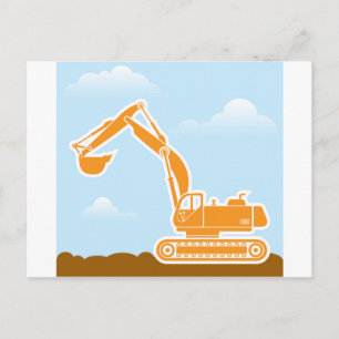 Bagger Postkarte