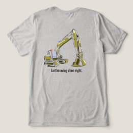Bagger T-Shirt Schwergerätebediener Tri-Blend Shirt