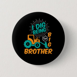 Bagger Traktor Cartoon I Dibe Big Brother Button