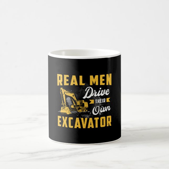 Baggerbauer für Real Men Drive Kaffeetasse (Mittel)