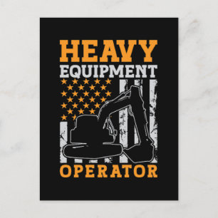 Baggerfahrer Feiertagspostkarte