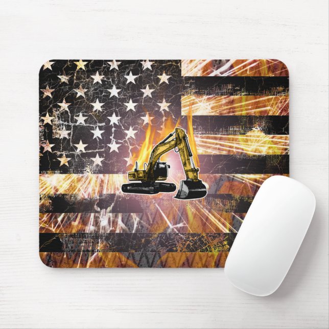 Baggerflagge Mousepad (Mit Mouse)