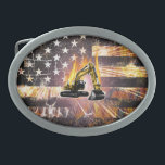 Baggerflagge Ovale Gürtelschnalle<br><div class="desc">Baggerflagge</div>