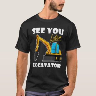 Baggerkinder, die nachgraben, sehen Sie später im T-Shirt