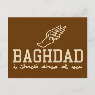 Baghdad - ich schmeiße dich an postkarte