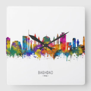 Baghdad Irak Quadratische Wanduhr