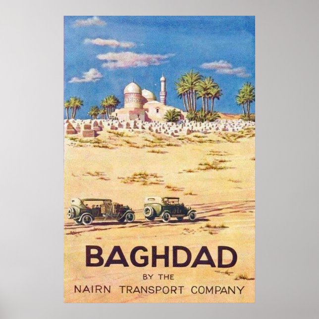 Baghdad Iraq Vintage Travel Poster (Vorne)