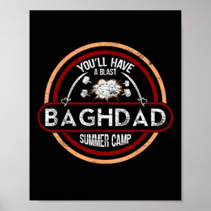 Baghdad Summer Camp - Irakkrieg Veteran Militär Poster