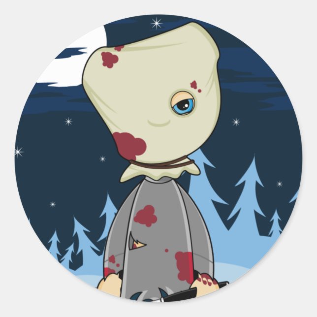 Baghead Serienmörder-Aufkleber-Blatt Runder Aufkleber (Vorderseite)