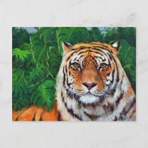 Bagheera la carte postale tigre de la peinture