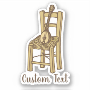 Baglama sur chaise Sticker