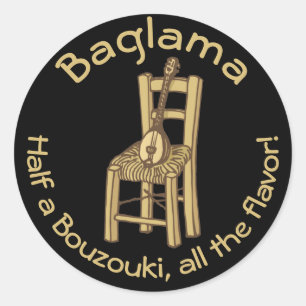 Baglama zum Vorsitzenden Runder Aufkleber