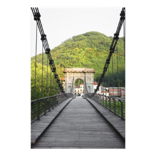 Bagni di Lucca, Toskana, Italien - Eine alte Brück Fotodruck